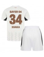 Bayer Leverkusen Granit Xhaka #34 Bortedraktsett Barn 2024-25 Korte ermer (+ bukser)